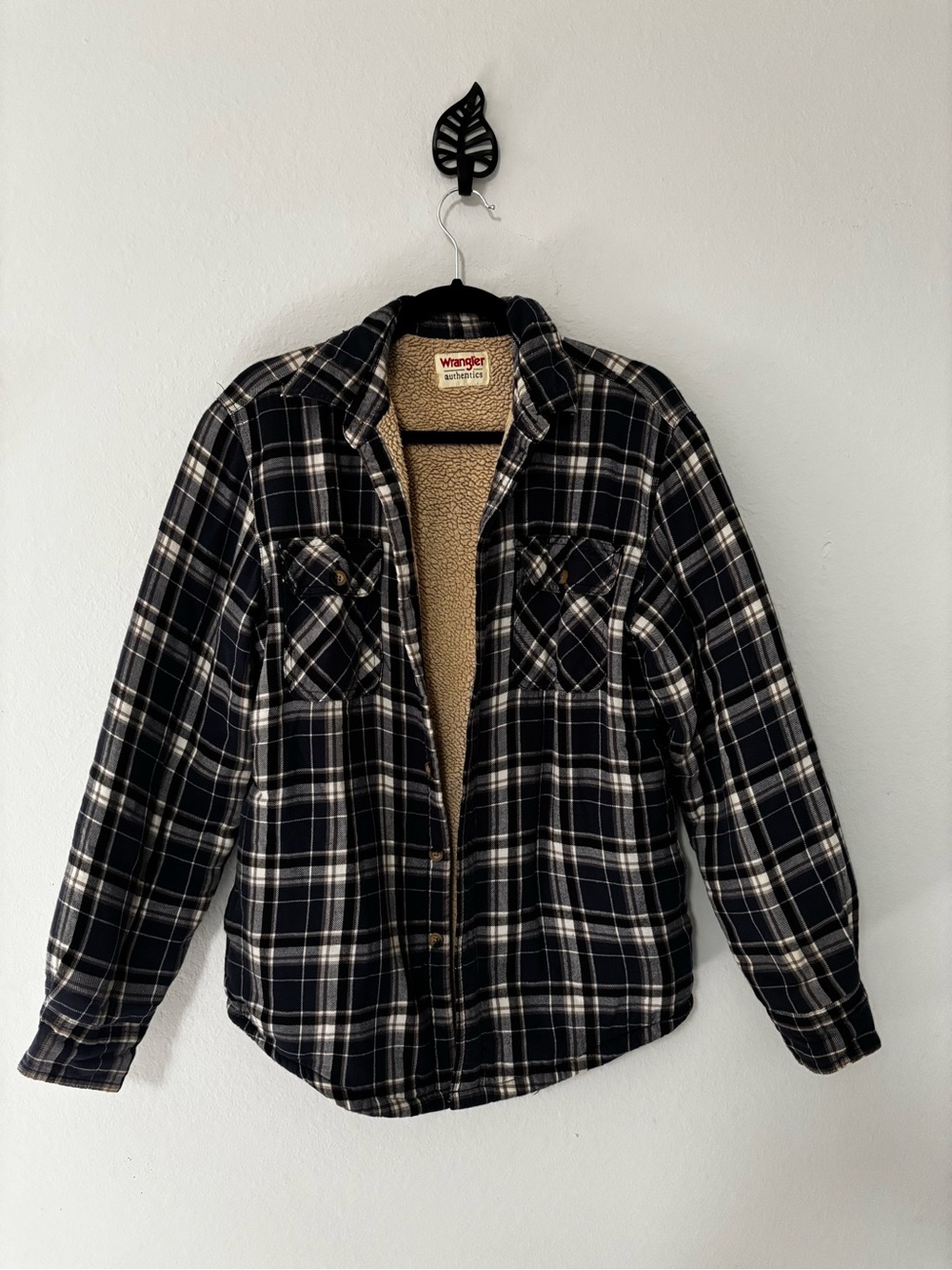 Wrangler Authentics Sherpa Lined Flannel Shacket S
